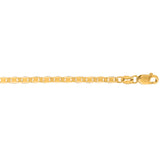 10K Yellow Gold 2.3mm Mariner 20 Chain with Lobster Lock